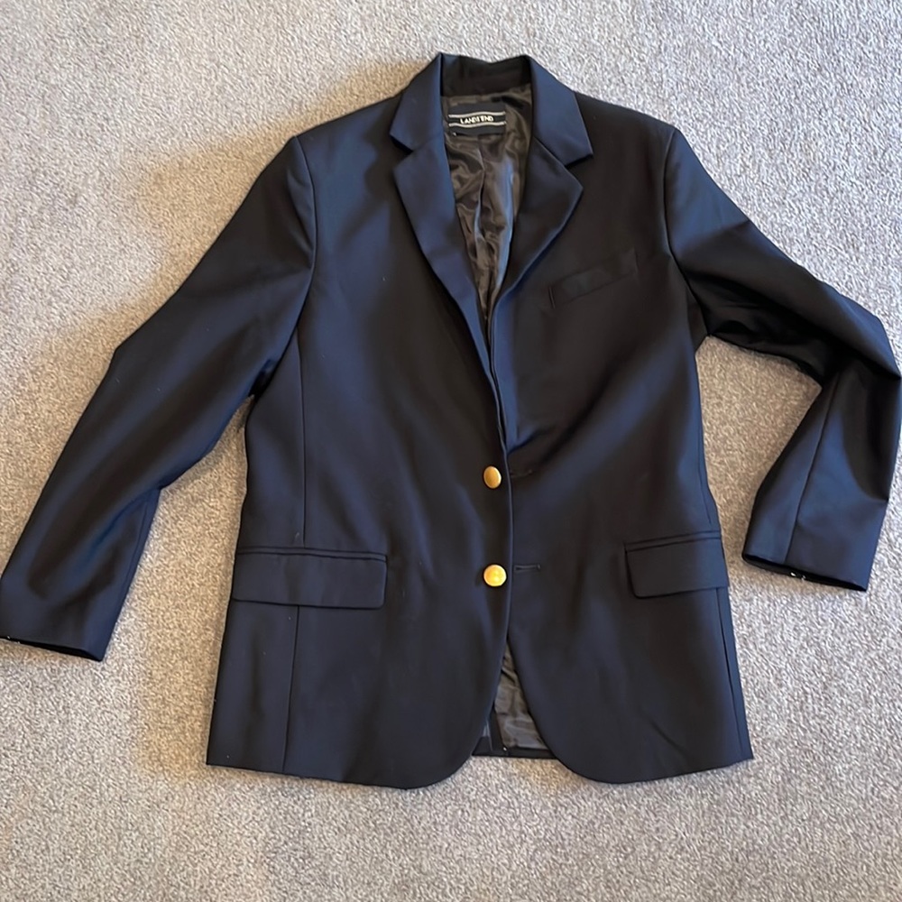 Lands end Boys sports coat navy
